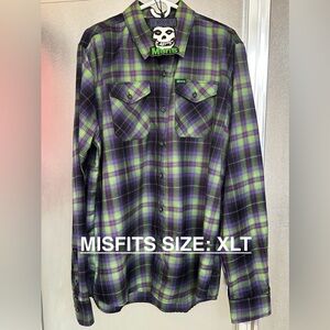 Men’s Misfits Dixxon flannel WITH STICKER SIZE: XLT